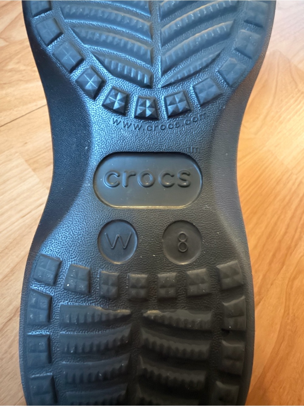 CROCS Black Double Buckle Platform Slide Sandals - Picture 6 of 8
